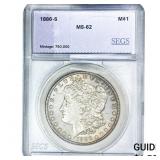 1886-S Morgan Silver Dollar SEGS MS62