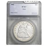 1843 Seated Liberty Dollar SEGS XF40*