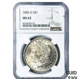 1885-O Morgan Silver Dollar NGC MS63