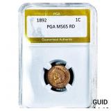 1892 Indian Head Cent PGA MS65 RD
