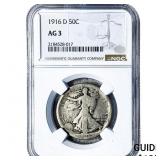 1916-D Walking Liberty Half Dollar NGC AG3