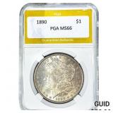 1890 Morgan Silver Dollar PGA MS66