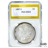 1887-S Morgan Silver Dollar PGA MS63