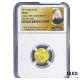 2016 1/10oz $5 Gold Eagle NGC MS70