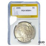 1935 Silver Peace Dollar PGA MS64+