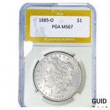 1885-O Morgan Silver Dollar PGA MS67