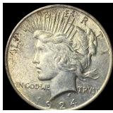 1924 Peace Silver Dollar CHOICE AU