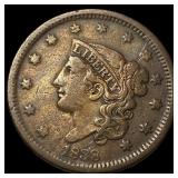 1838 Coronet Head Large Cent NEARLY  UNCIRCULATED