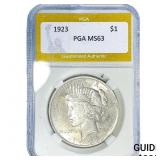 1923 Silver Peace Dollar PGA MS63
