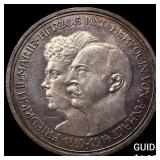 1914A Germany Angalt-Dessau Silver 5 Mark KM-31