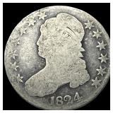1824 Capped Bust Half Dollar NICELY  CIRCULATED