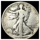 1919-D Silver Walking Liberty Half Dollar  LIGHTL