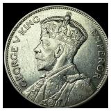 1934 New Zealand Silver 1/2 Crown
