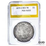1879-S Rev 78 Morgan Silver Dollar PGA AU53