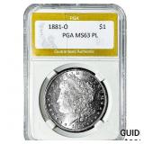 1881-O Morgan Silver Dollar PGA MS63 PL