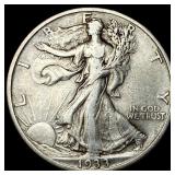 1933-S Silver Walking Liberty Half Dollar NEARLY U