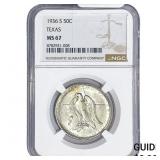 1936-S Texas Half Dollar NGC MS67