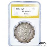 1882-O/S Morgan Silver Dollar PGA XF45