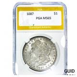 1887 Morgan Silver Dollar PGA MS65
