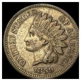 1859 Copper-Nickel Indian Head Cent NEARLY UNCIRCU