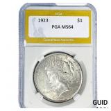 1923 Silver Peace Dollar PGA MS64