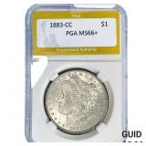 1883-CC Morgan Silver Dollar PGA MS66+