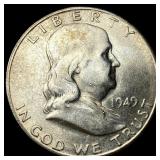 1949-S Silver Half Dollar Franklin UNCIRCULATED
