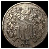 1871 Two-Cent Piece CLOSELY UNCIRCULATED