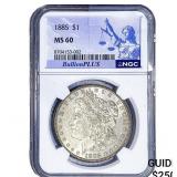 1885 Morgan Silver Dollar NGC MS60