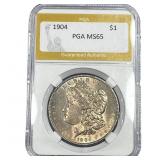 1904 Morgan Silver Dollar PGA MS65
