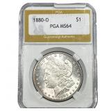 1880-O Morgan Silver Dollar PGA MS64