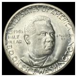 1946-D Silver Half Dollar Booker T. Washington CHO