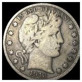 1913 Silver Barber Half Dollar LIGHTLY CIRCULATED