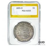 1895-O Morgan Silver Dollar PGA AU53