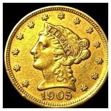 1905 Liberty Head Gold $2.5 Quarter Eagle  CLOSEL