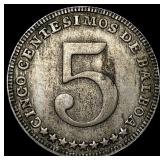 1961 Panama Copper Nickel 5 Centesimos
