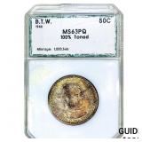 1946 Booker T Half Dollar PCI MS63 PQ 100% Toned