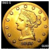 1865-S $10 Gold Eagle NEARLY UNCIRCULATED