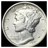 1920 Silver Mercury Dime CHOICE AU