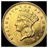 1874 Gold $1 Indian Princess Type 3 UNCIRCULATED