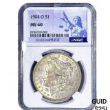1904-O Morgan Silver Dollar NGC MS60
