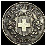 1876 Switzerland Billon 10 Rappen