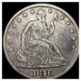 1846 Seated Liberty Half Dollar CLOSELY UNCIRCULAT