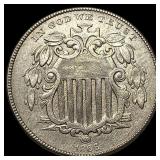 1866 Shield Nickel CLOSELY UNCIRCULATED