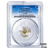 India-Dutch Gold .33g Fanam Fr.1517 Tuticorin PCG