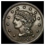 1853 Braided Hair Large Cent CHOICE AU