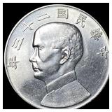 1933 Republic of China Silver Junk Dollar  UNCIRC
