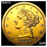 1844-O $5 Gold Half Eagle UNCIRCULATED