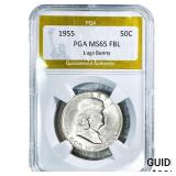 1955 Franklin Half Dollar PGA MS65 PL