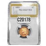1893 Indian Head Cent PGA MS67 Red